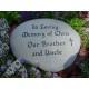 large river rock personalized memorial stone