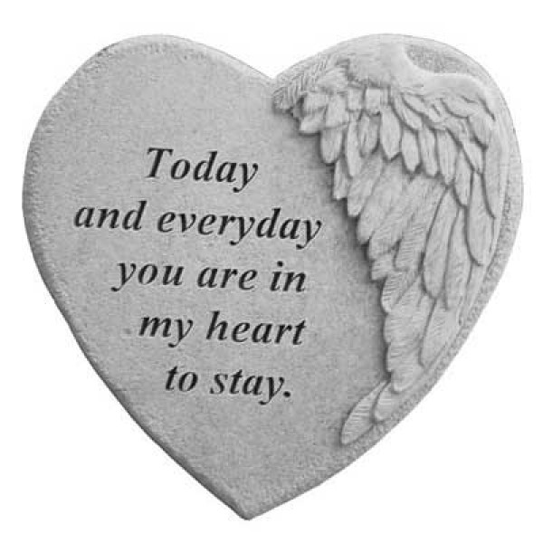 In My Heart To Stay- Angel Memorial Garden Stepping Stone 