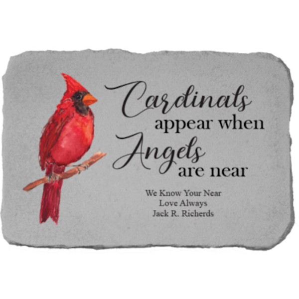 Personalized Cardinal Memorial Garden Plaque