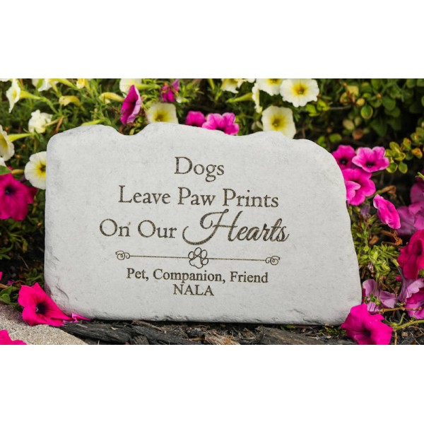 dog memorial stone grave marker
