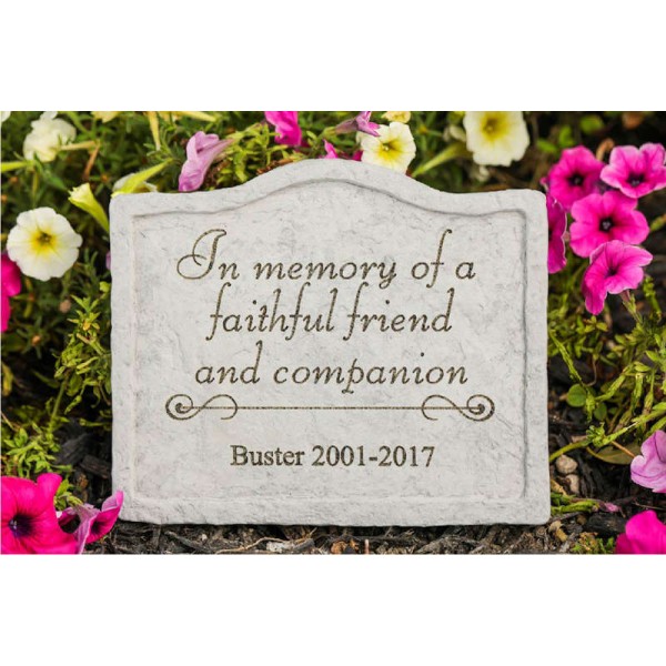 faithful friend pet memorial stone