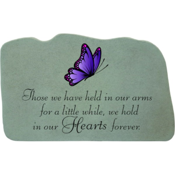 Purple Butterfly Memorial Plaque, In Our Hearts Forever