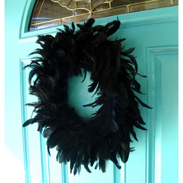 Black Mourning Wreath 