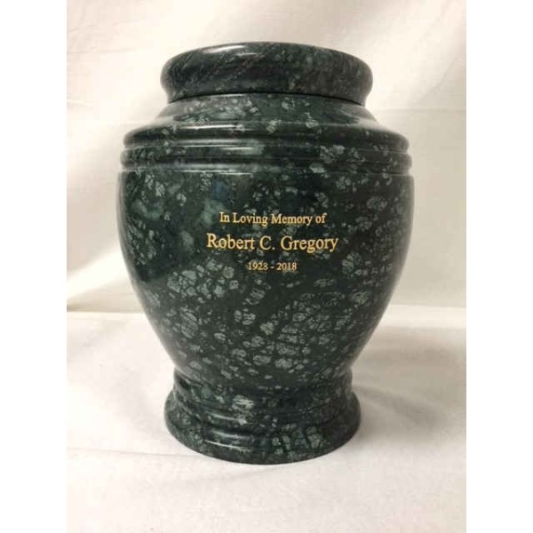 Green Marble Cremation Urn and Funeral Vase Green Marble Cremation Urn and Funeral Vase
