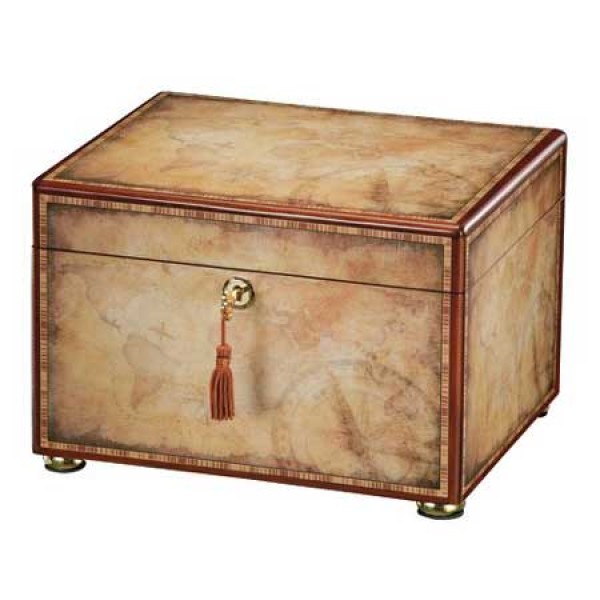 World Traveler Wooden Urn Box 