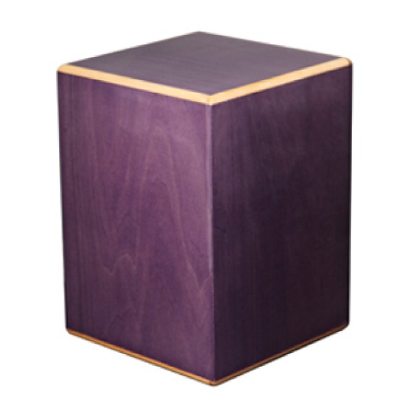 Purple Wooden Cremation Urn Box for Ashes Purple Wooden Cremation Urn Box