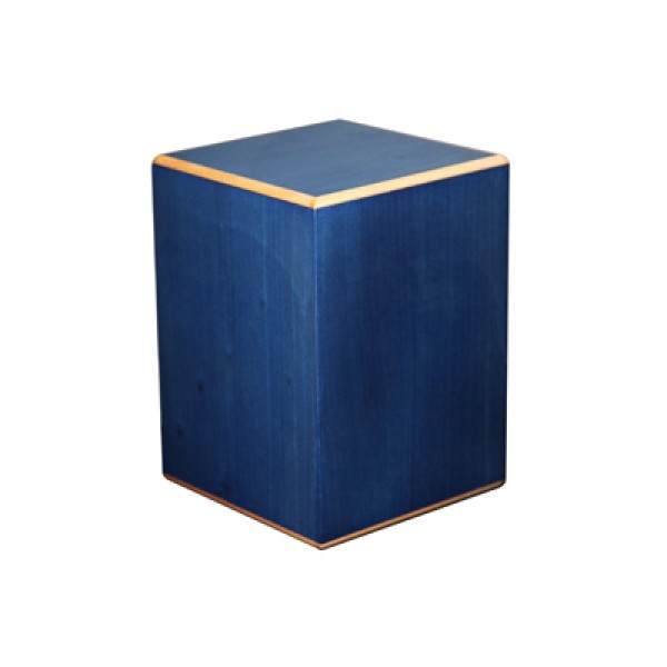 Navy Blue Wooden Cremation Urn Box for Ashes Navy Blue Wooden Cremation Urn Box