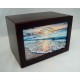 Beach Box Wood Cremation Urn for Ashes Beach Box Wood Urn for Ashes