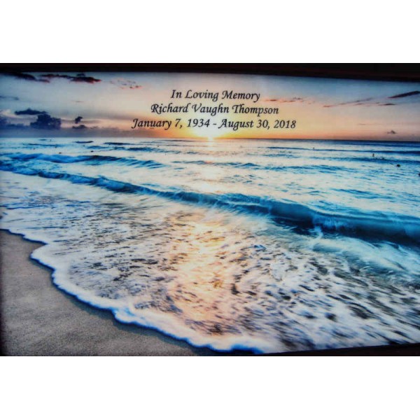 Beach Box White Wood Urn Box Beach Box White Wood Urn Box