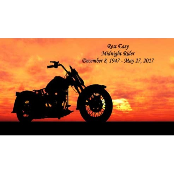 Midnight Rider Motorcycle Urn Box-Free Engraving