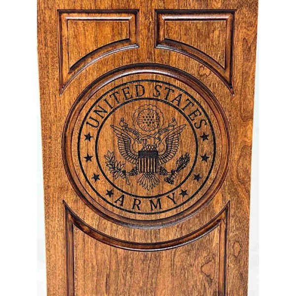 Cherry Wood Military Urn for Ashes Cherry Wood Military Urn for Ashes