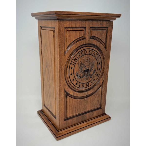 Cherry Wood Military Urn for Ashes Cherry Wood Military Urn for Ashes