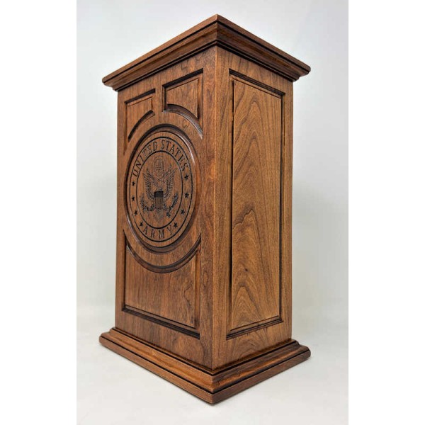 Cherry Wood Military Urn for Ashes Cherry Wood Military Urn for Ashes