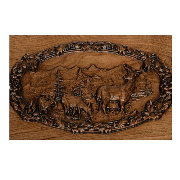 Cherry Wood Adult Deer Cremation Urn Cherry Wood Adult Deer Cremation Urn