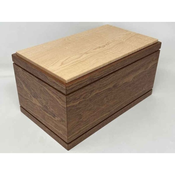 Modern Mahogany Cremation Box 