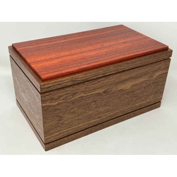 Contemporary Mahogany Cremation Box 