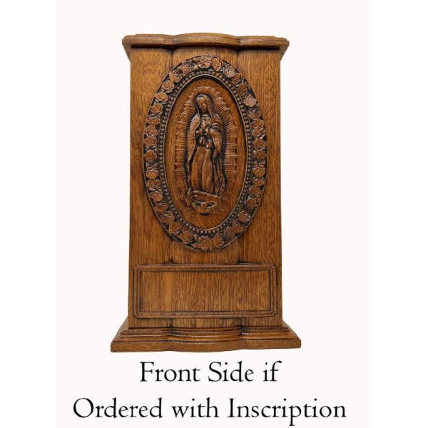 Lady of Guadalupe Wood Cremation Box Urn for Ashes Lady of Guadalupe Wood Box Urn for Ashes, Virgin Mary