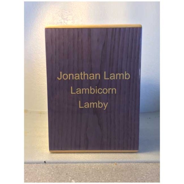 Purple Wooden Cremation Urn Box for Ashes Purple Wooden Cremation Urn Box