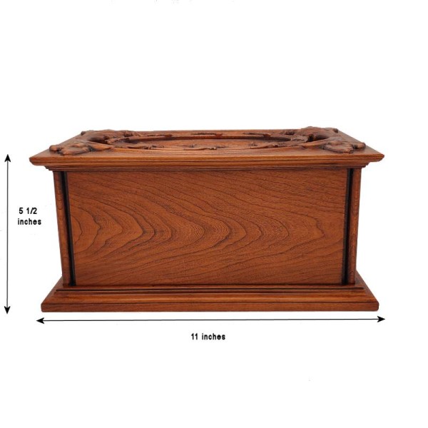 Cherry Wood Adult Deer Cremation Urn Cherry Wood Adult Deer Cremation Urn