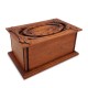 Virgin Mary Cherry Wood Cremation Box for Ashes Made in USA