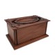 Virgin Mary Walnut Wood Cremation Box for Ashes Made in USA