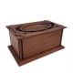 Virgin Mary Walnut Wood Cremation Box