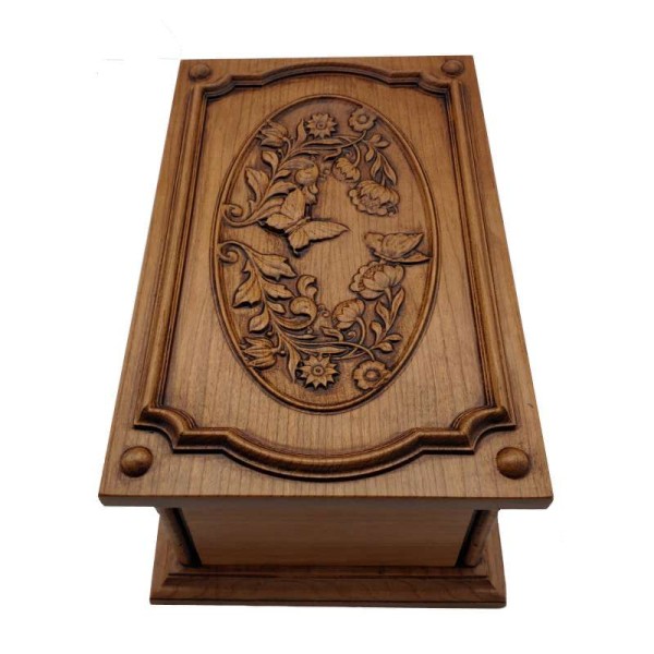 wooden butterfly box for ashes made in USA wooden butterfly box for ashes USA