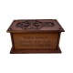 Walnut Celtic Cross Wooden Urn Box Made in America