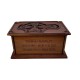 Celtic Cross Wood Box for Ashes- Walnut