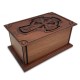 Celtic Cross Wood Box for Ashes- Walnut