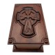 Celtic Cross Wood Box for Ashes- Walnut