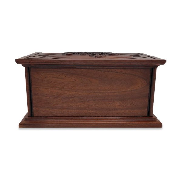 Divine Floral Cross Wooden Box for Ashes Made in America Divine Floral Cross Wooden Box for Ashes Made in America