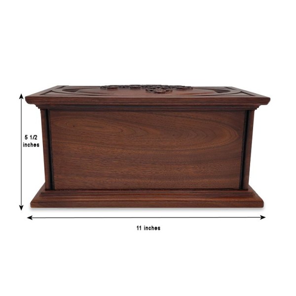 Walnut Wood Christian Cross Wooden Box for Ashes Walnut Wood Cross Wooden Box for Ashes