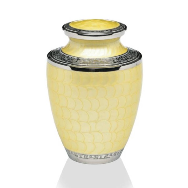 Yellow Metal Human Adult Cremation Urn for Ashes