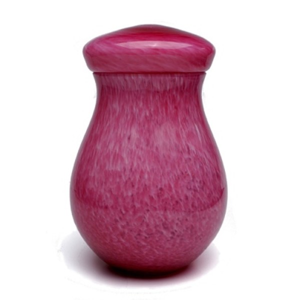 Pink Blown Glass Keepsake Cremation Urn