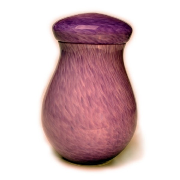 Purple Blown Glass Keepsake Cremation Urn