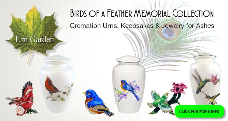 Bird, Cardinal, Hummingbird Human Cremation Urns for ashes