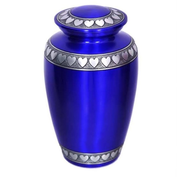 Blue Brass In My Heart Adult Urn for Ashes