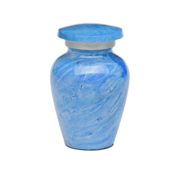 Small Blue Keepsake Urn for Ashes
