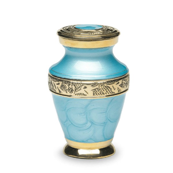 Light Blue Small Urn for Ashes 