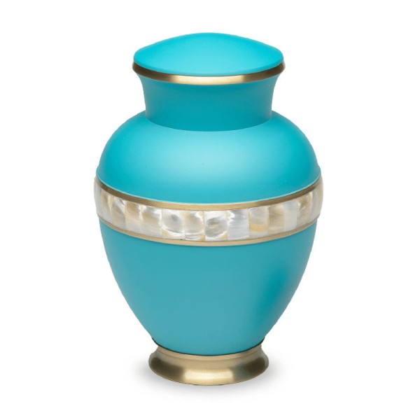 Nevada Blue Mother of Pearl Adult Urn for Ashes
