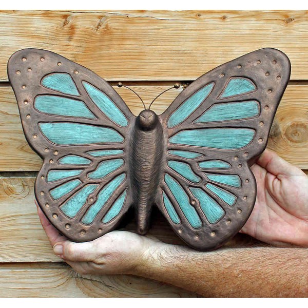 Blue Butterfly Garden Urn for Ashes