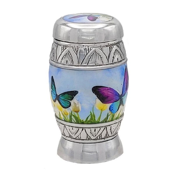Spring Fling Butterfly and Tulip Keepsake Urn