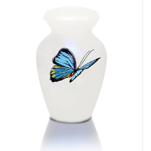 Small Crystal Blue Butterfly Keepsake Urn
