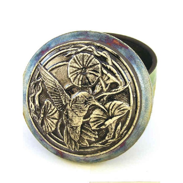 Hummingbird Spirit Raku Keepsake Urn