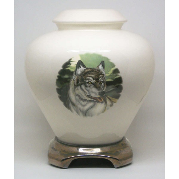 Gray Wolf Urn for Ashes