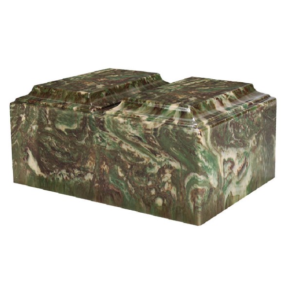 Camo Cultured Marble Companion Cremation Urn for Two 