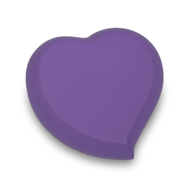 Purple Matte Heart Keepsake Cremation Urn
