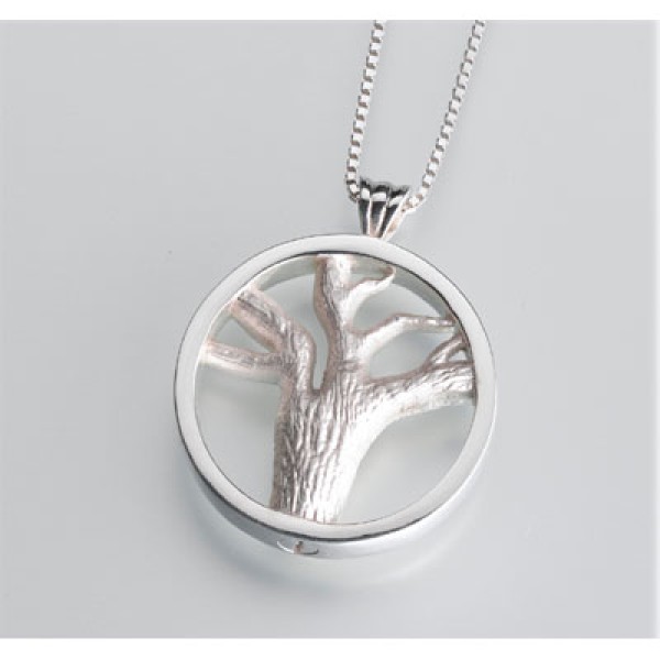 Sterling Silver Tree of Life Urn Necklace