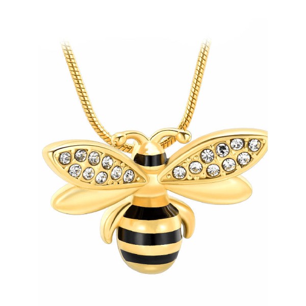 Honey Bee Cremation Urn Necklace